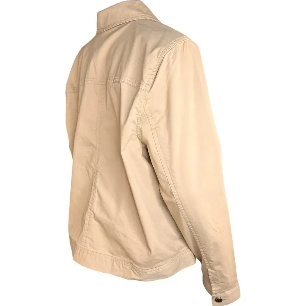 Joan Rivers Signature Twill Button-Front Jacket Latte‎ Large NWOT - Picture 4 of 10